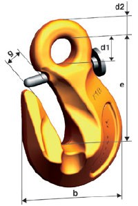 Plan d'ensemble Crochet à raccourcir à oeillet PSW (Grade 10) avec axe de sécurité